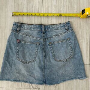 BDG Urban Outfitters High-Rise Raw Hem Denim Mini Skirt – Size S/P